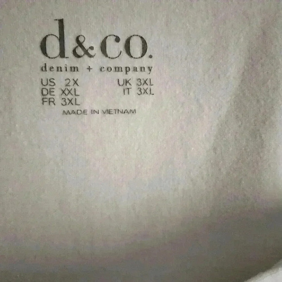 Denim & Co Blouse 2XL NWOT - Picture 3 of 4